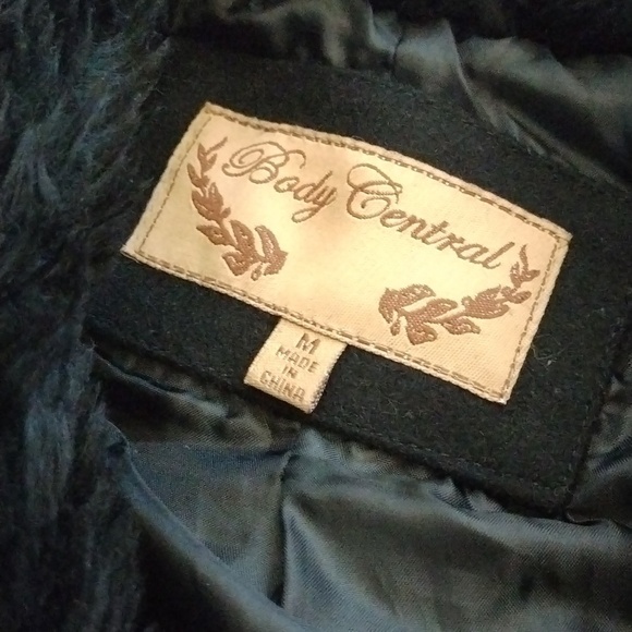 Body Central Black Peacoat Style Jacket (No Belt) - Picture 4 of 7